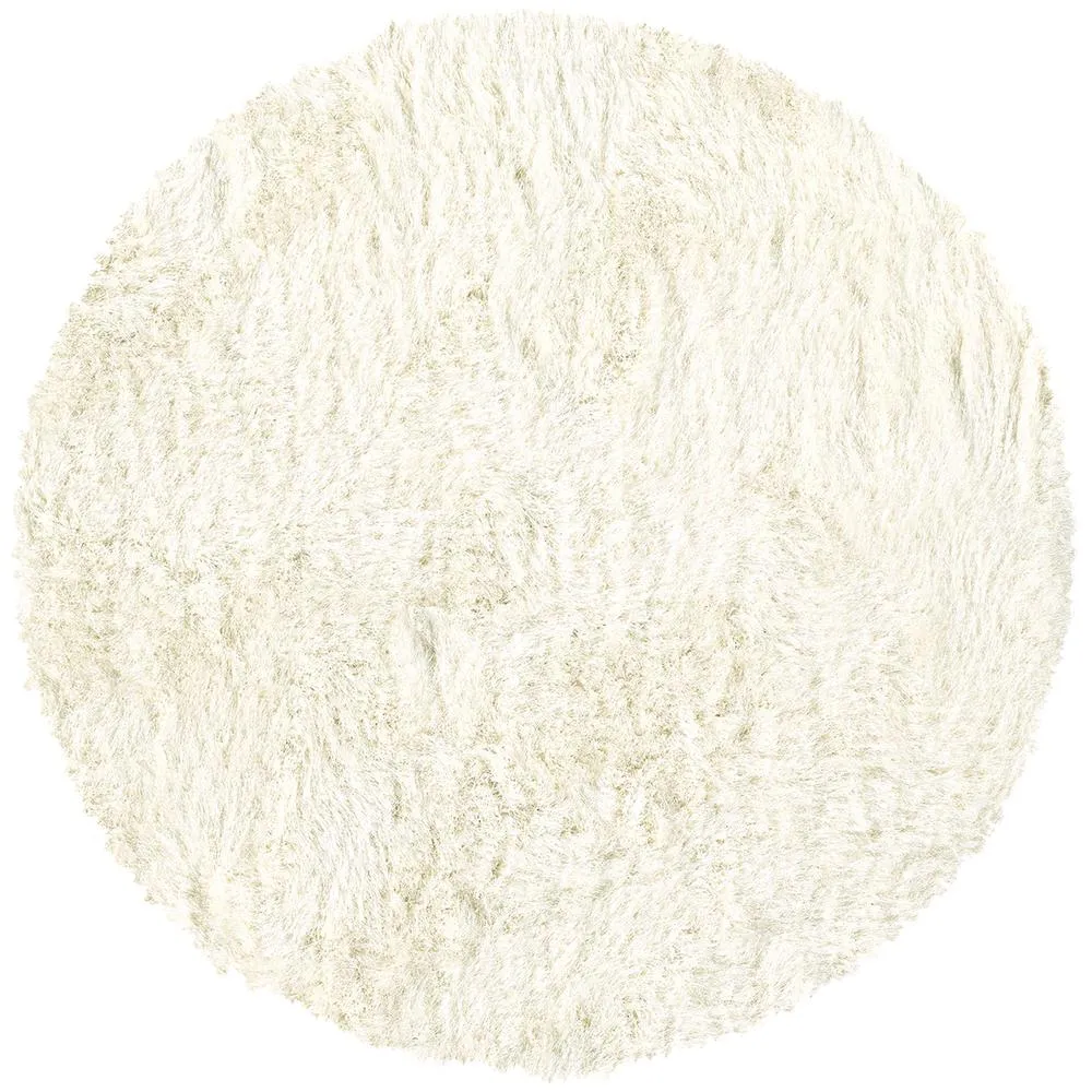 Large Wool Plush Modern Contemporary Round Charcoal Ivory 8' x 8' Round Area Rug