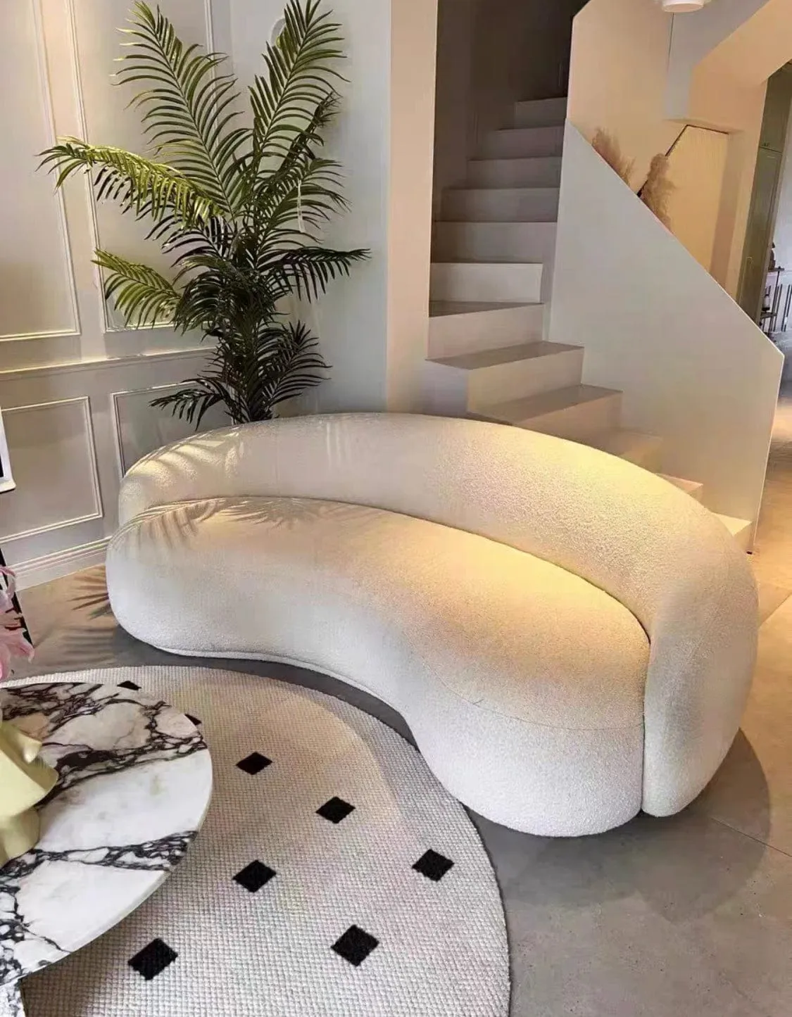 Lisa Performance Boucle Curve Sofa