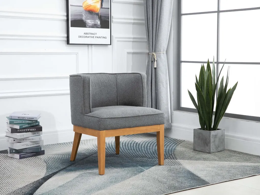Lucille Herringbone Grey Chair by Annaghmore