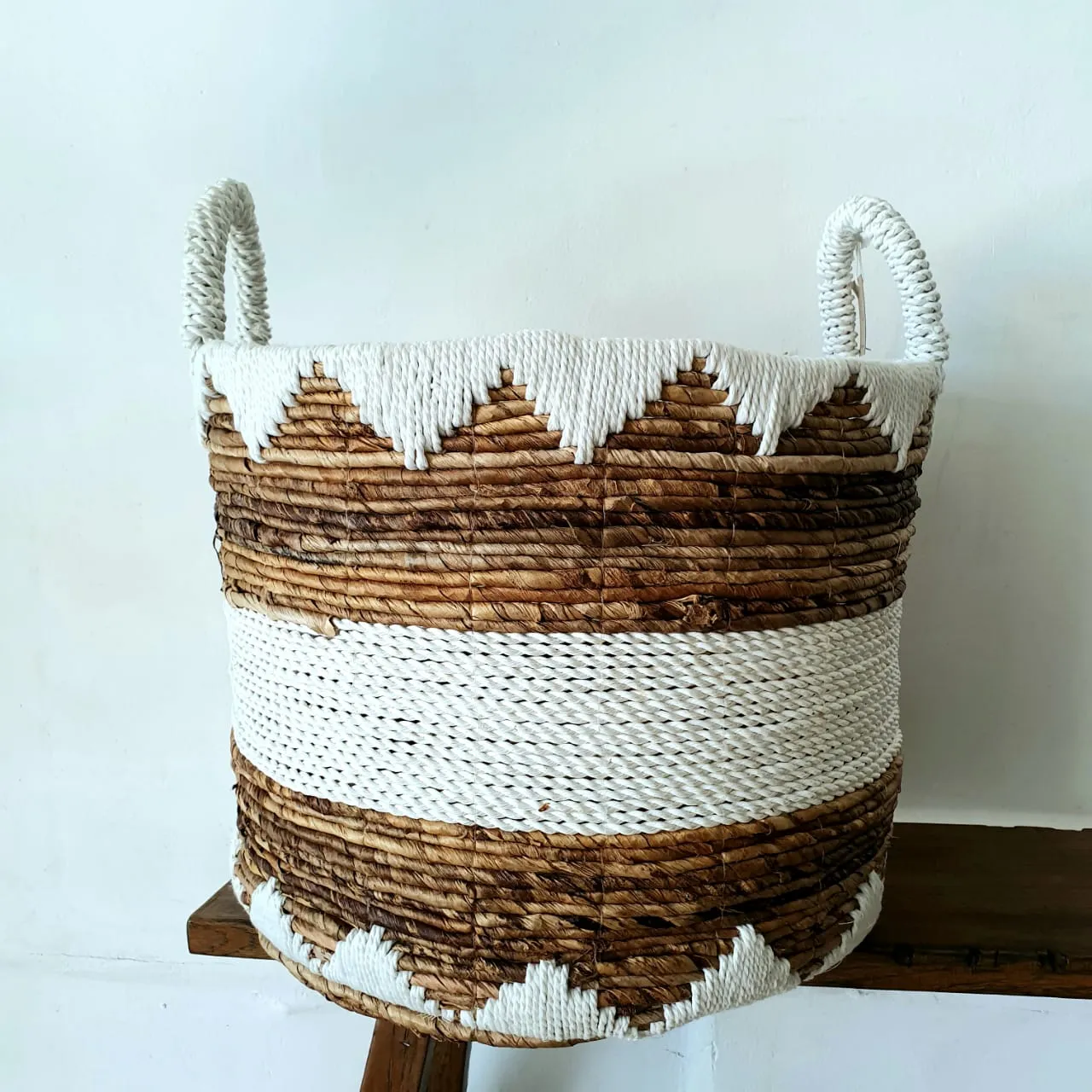 Mac Set 3 Natural Banana Leaf Basket with Pattern