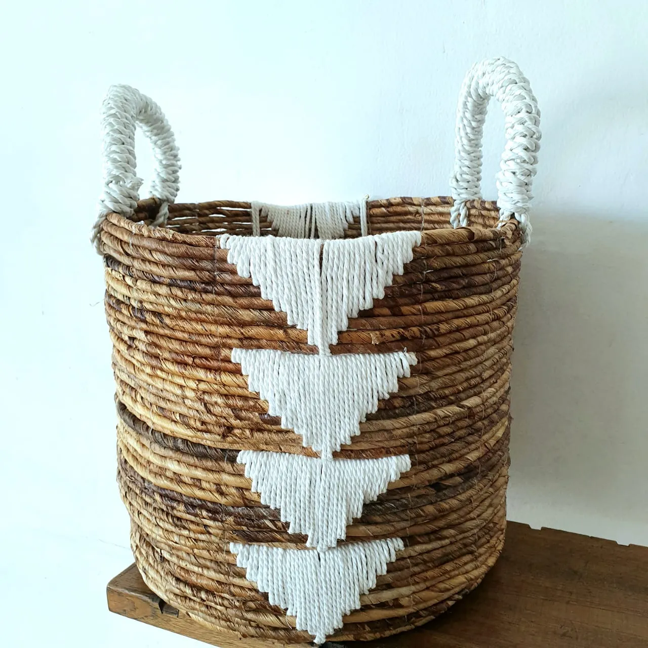Mac Set 3 Natural Banana Leaf Basket with Pattern