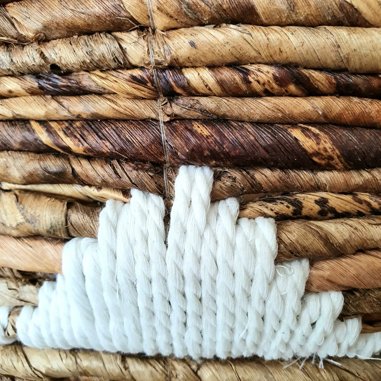Mac Set 3 Natural Banana Leaf Basket with Pattern