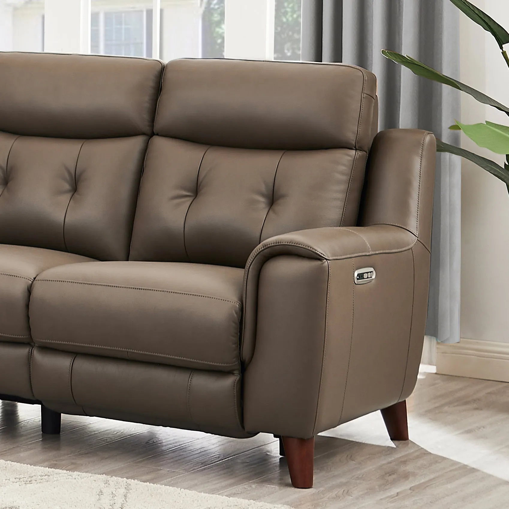 Malibu Zero Gravity Top Grain Leather Power Sectional