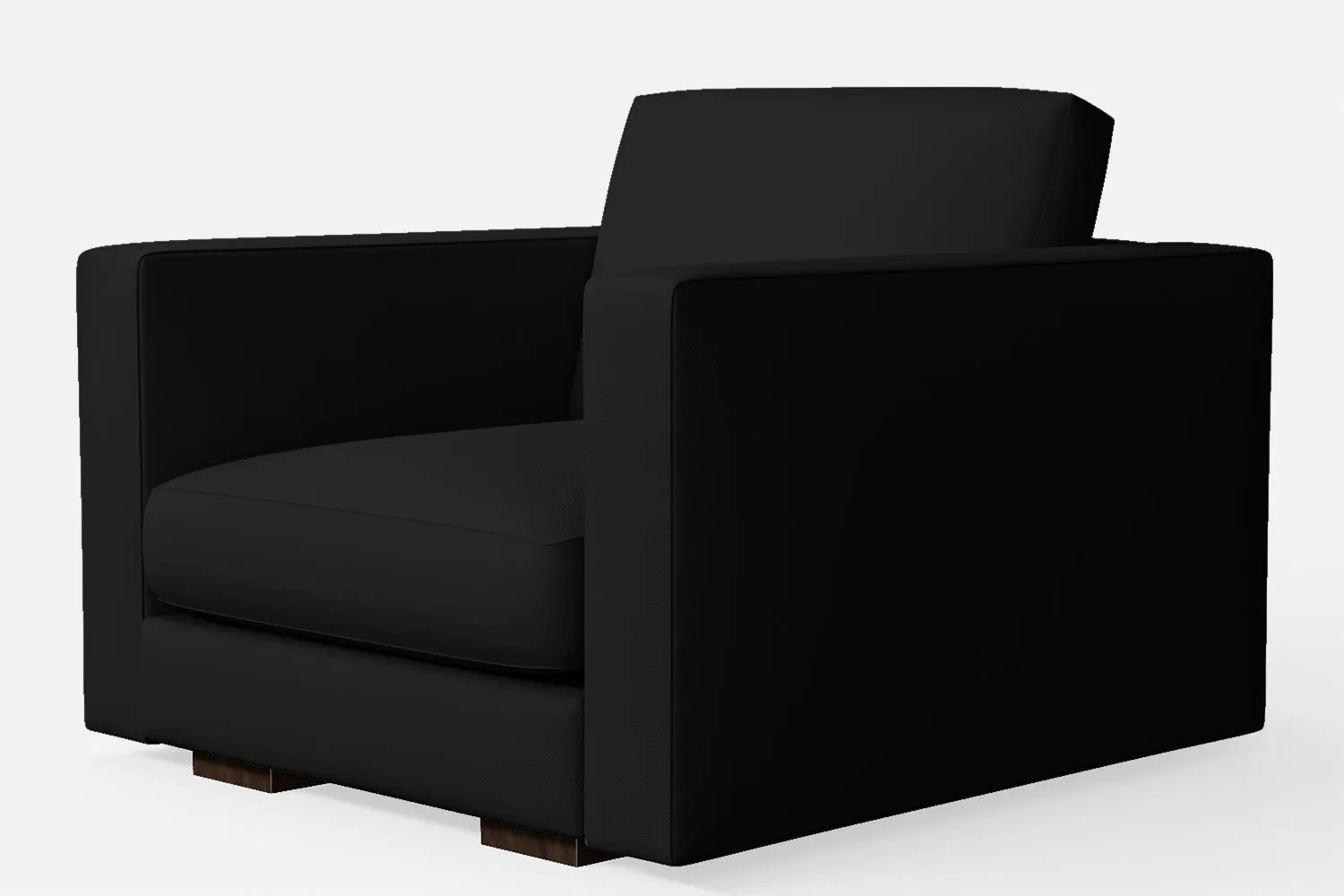 Messina Armchair Black Leather