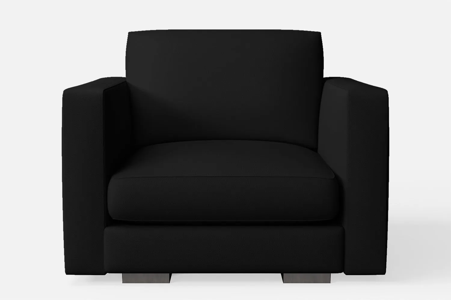 Messina Armchair Black Leather