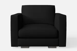 Messina Armchair Black Leather
