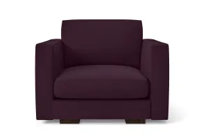 Messina Armchair Purple Linen Fabric