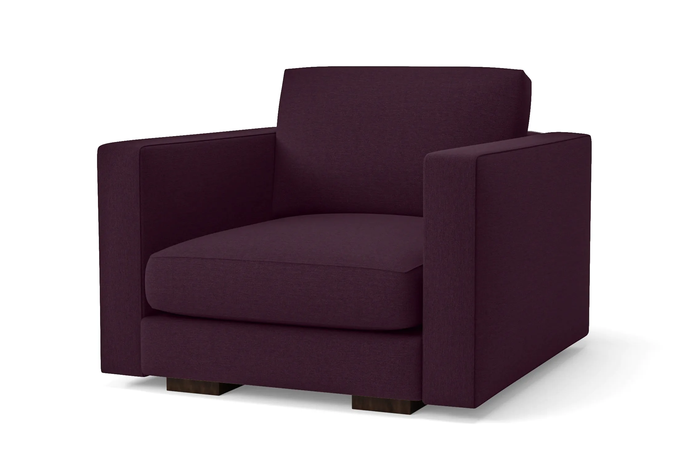Messina Armchair Purple Linen Fabric