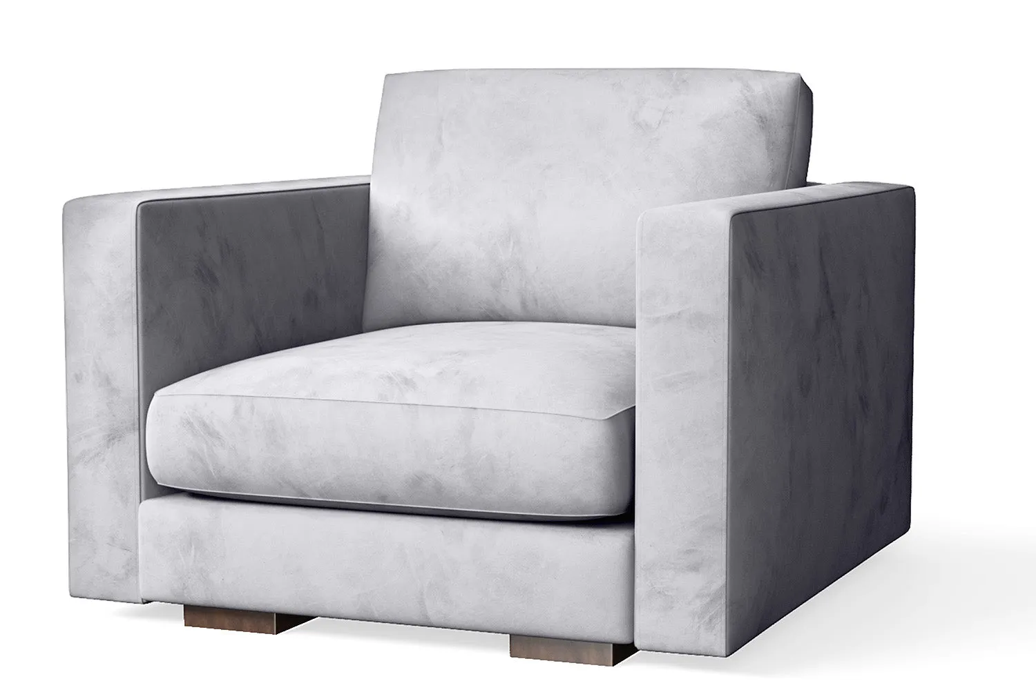 Messina Armchair Silver Velvet