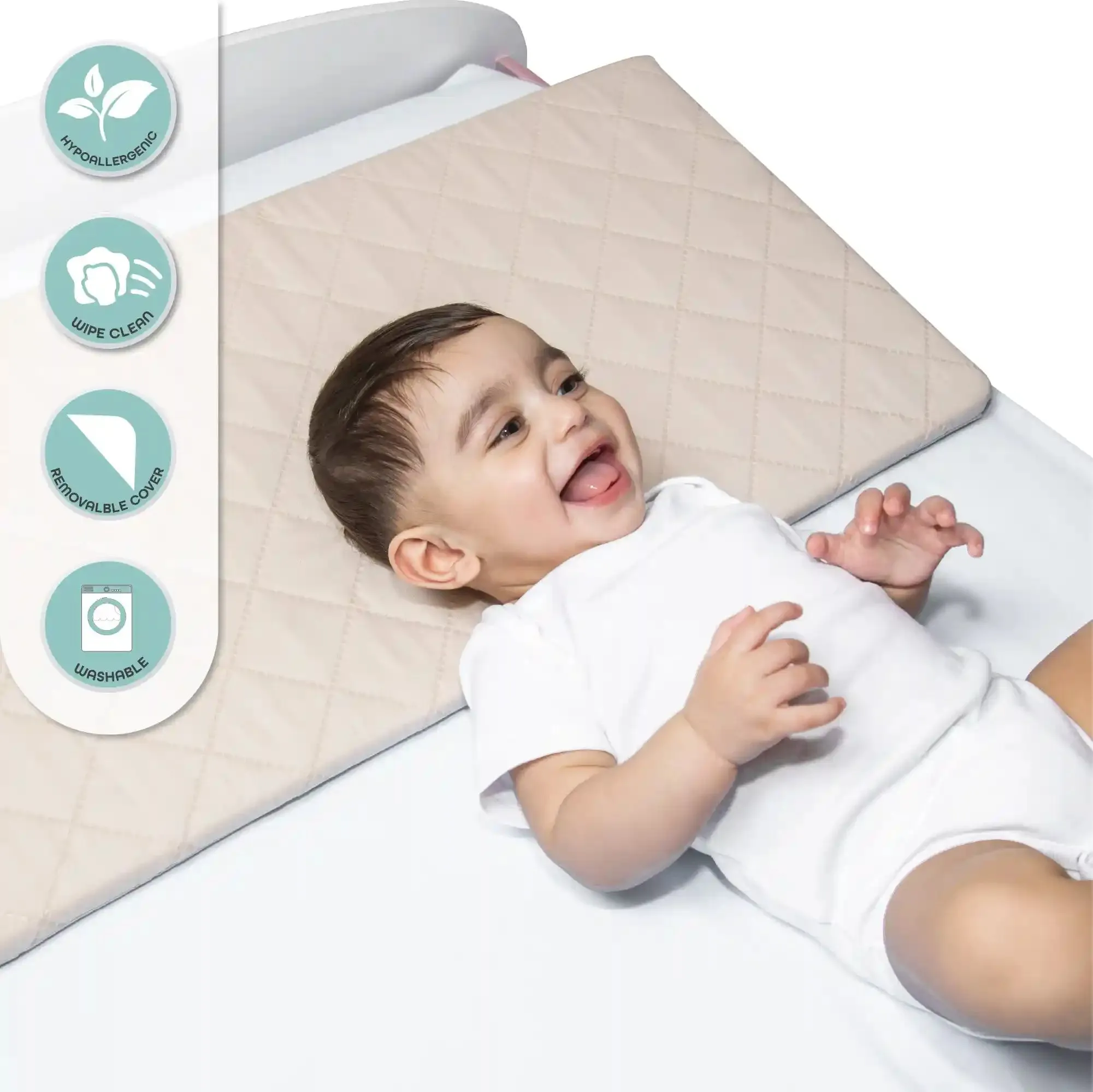Moon Universal Crib Wedge Water Proof (Beige)