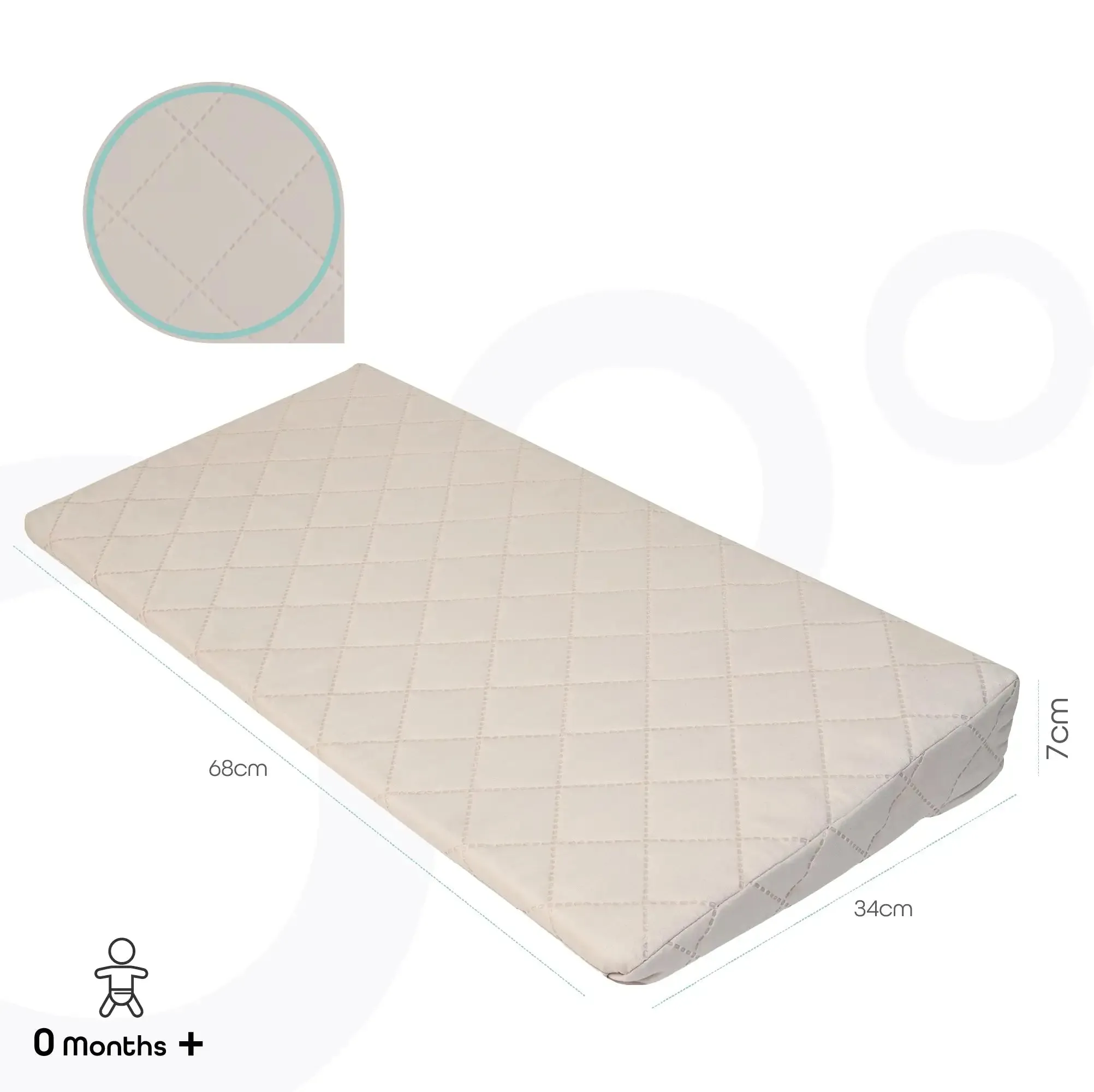Moon Universal Crib Wedge Water Proof (Beige)