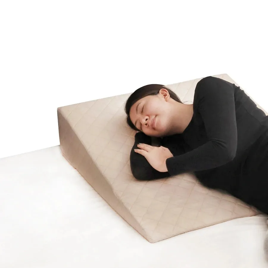 Moon Wedge Pillow for GERD Acid Reflux (Brown)