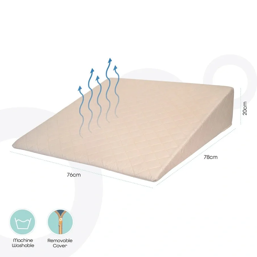 Moon Wedge Pillow for GERD Acid Reflux (Brown)