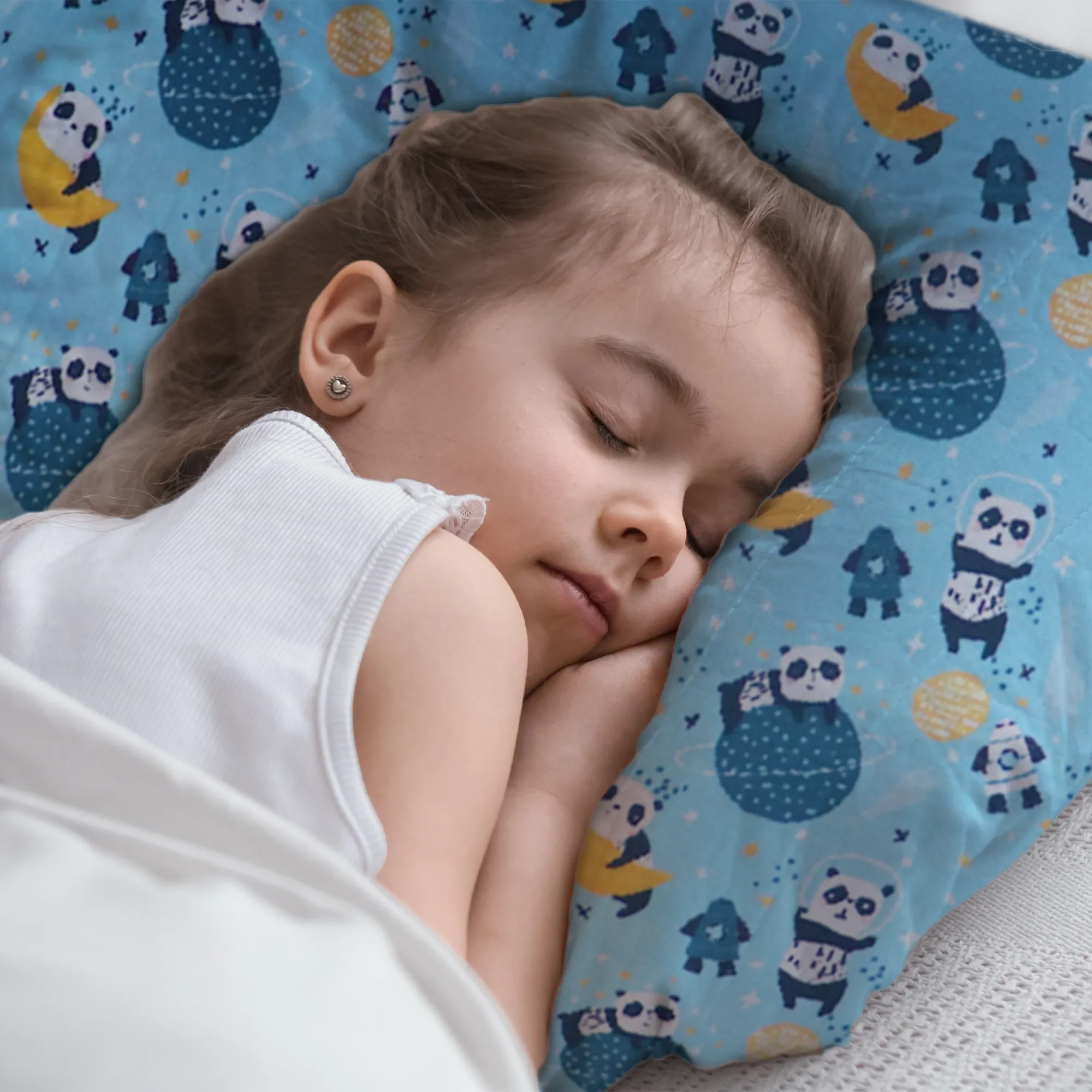 Pandastic - Toddler Pillow with 100% Cotton Removable cover - 20 X 15 Inches | Children Pillows