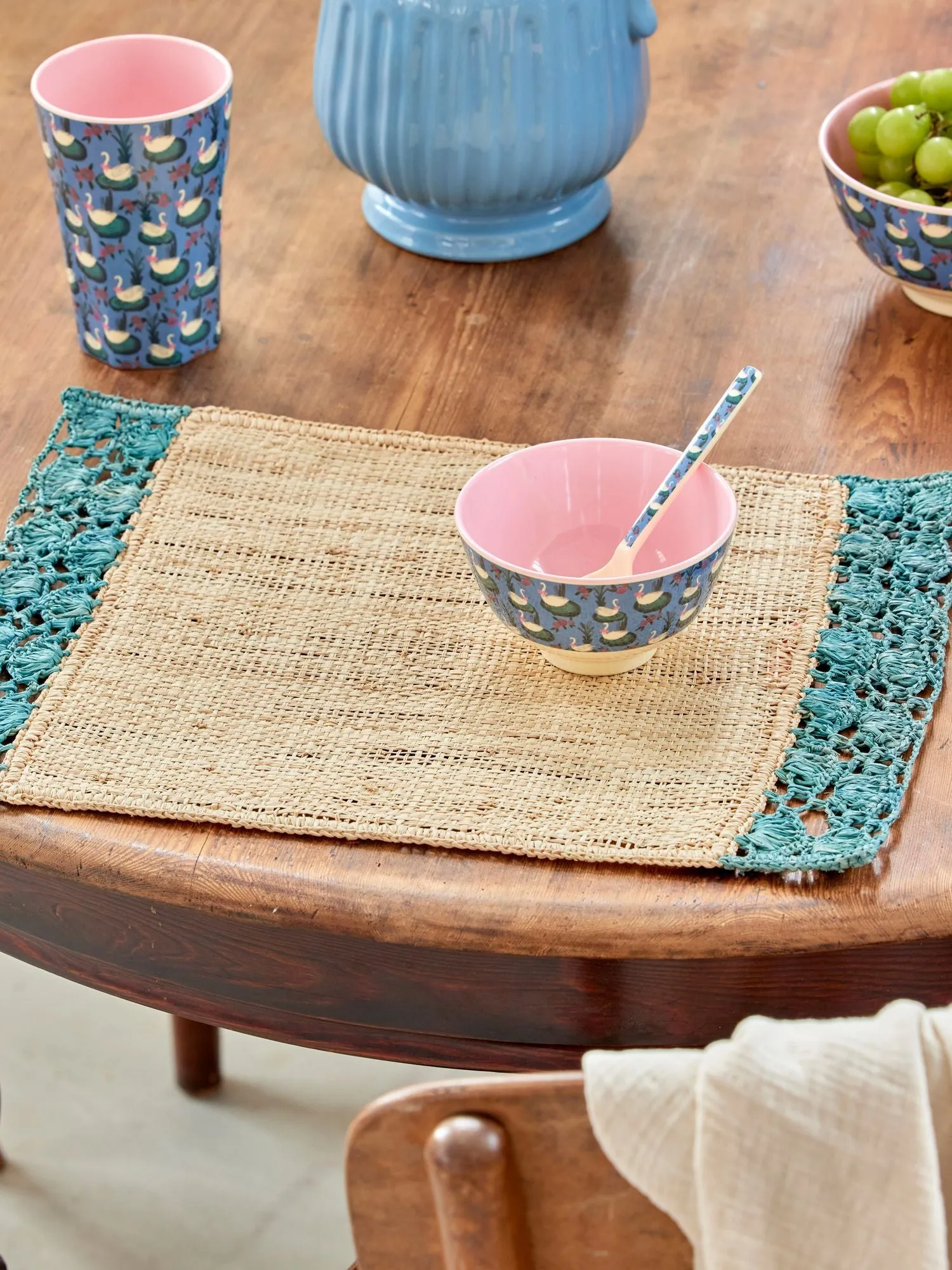 Raffia Placemat - Green