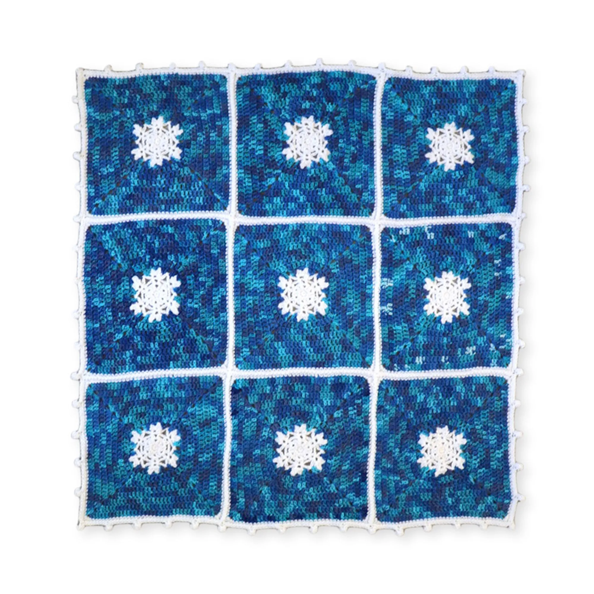 Red Heart Crochet Stitch in Season Snowflake Blanket