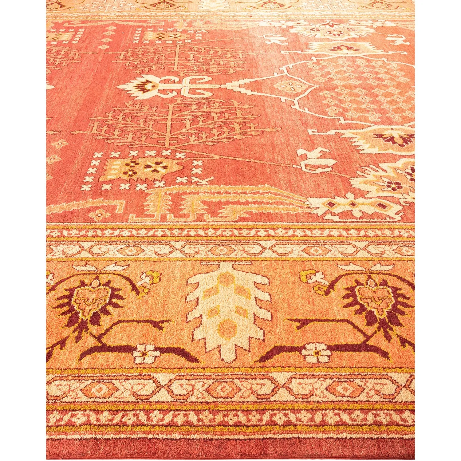 Red Traditional Wool Rug - 10'2" x 14'6"