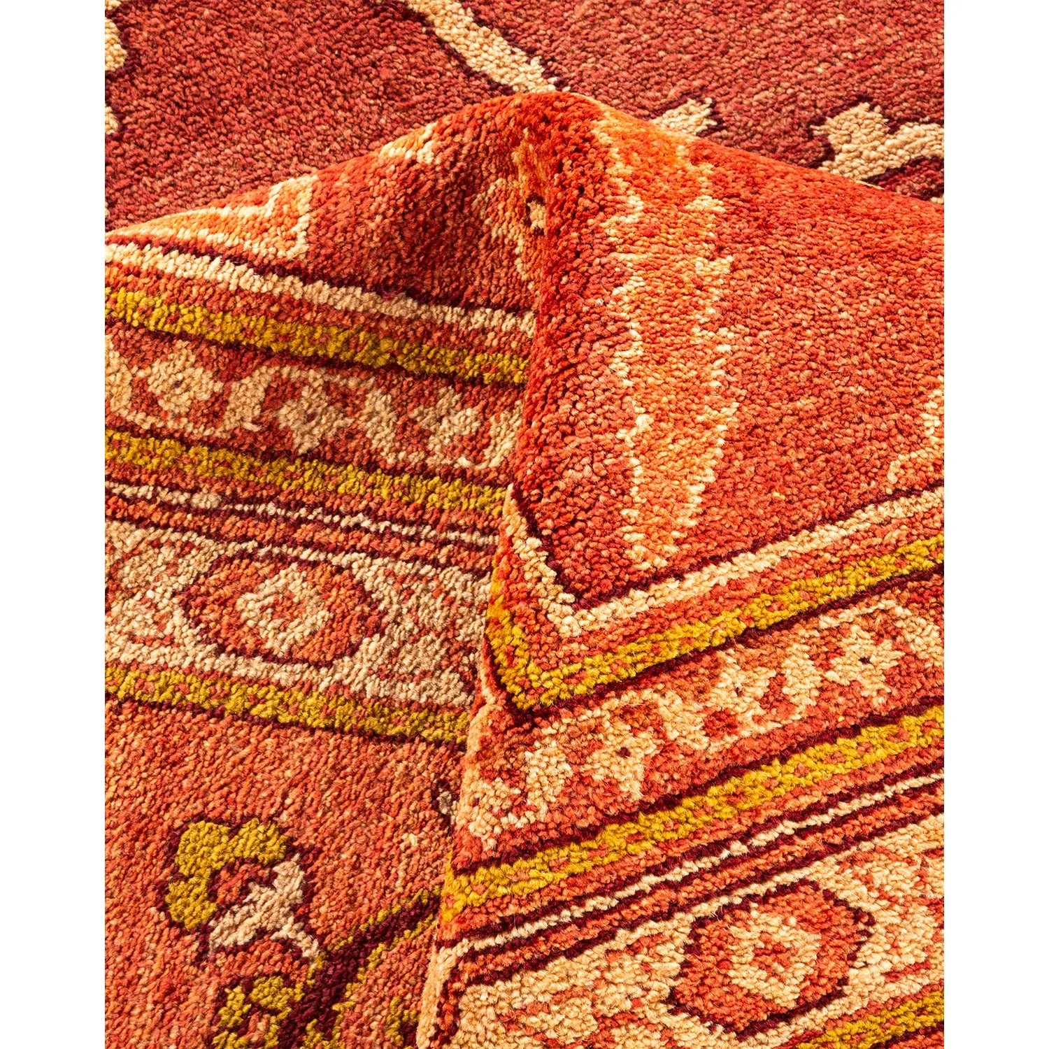 Red Traditional Wool Rug - 10'2" x 14'6"