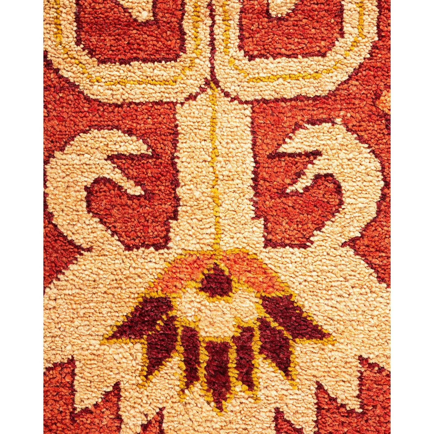 Red Traditional Wool Rug - 10'2" x 14'6"