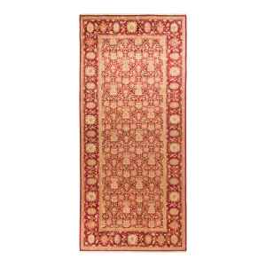 Red Traditional Wool Rug - 6'1" x 13'6"