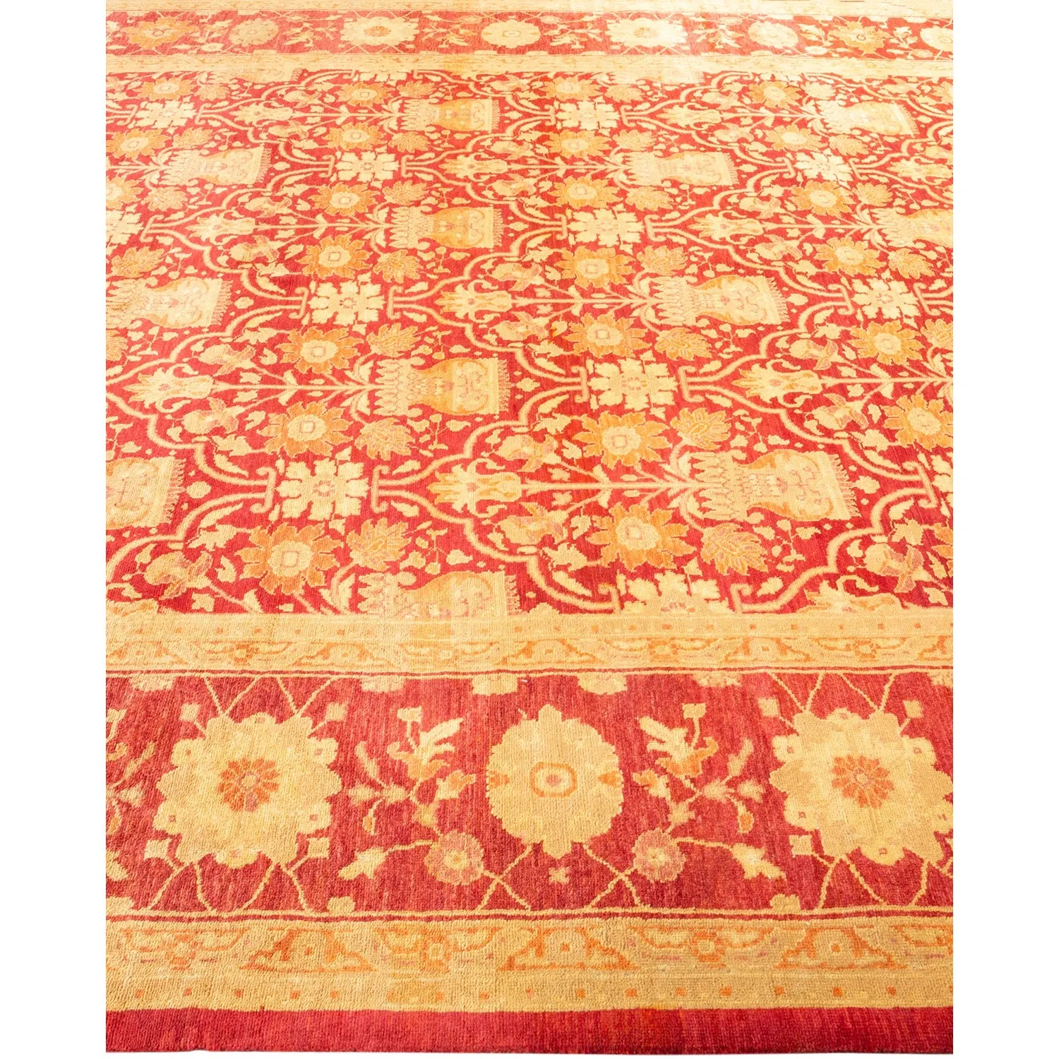 Red Traditional Wool Rug - 8'3" x 10'1"