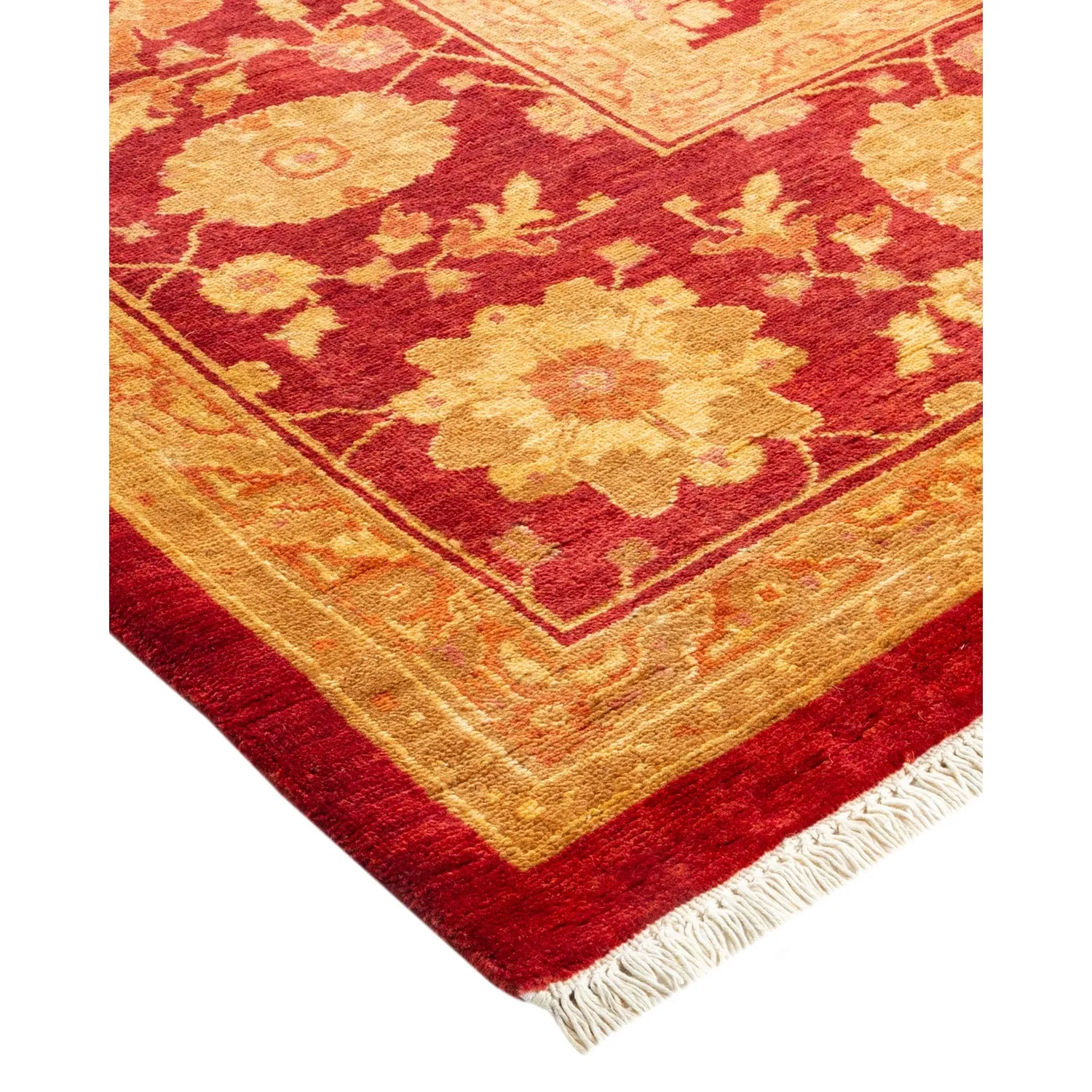 Red Traditional Wool Rug - 8'3" x 10'1"