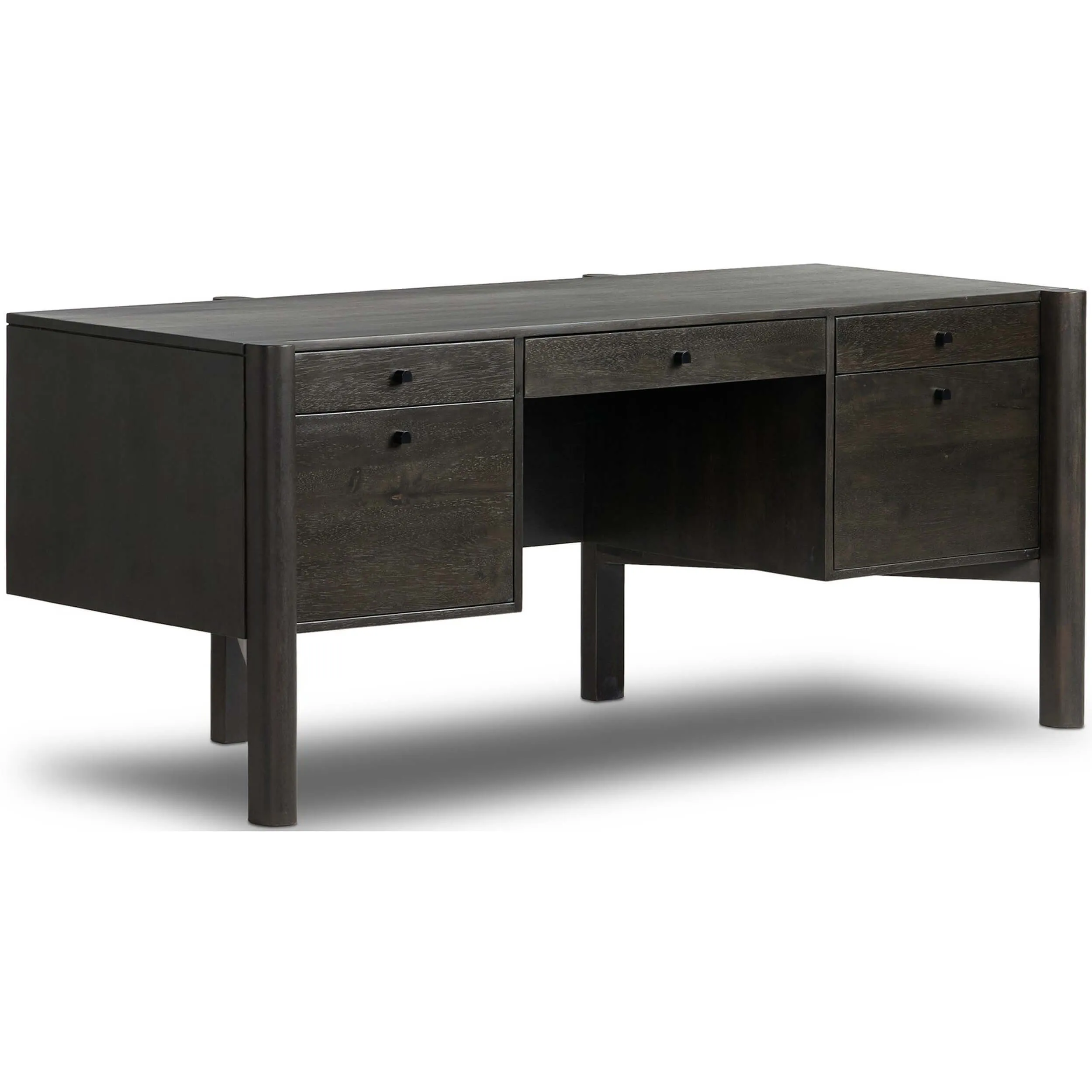 Reza Desk, Worn Black