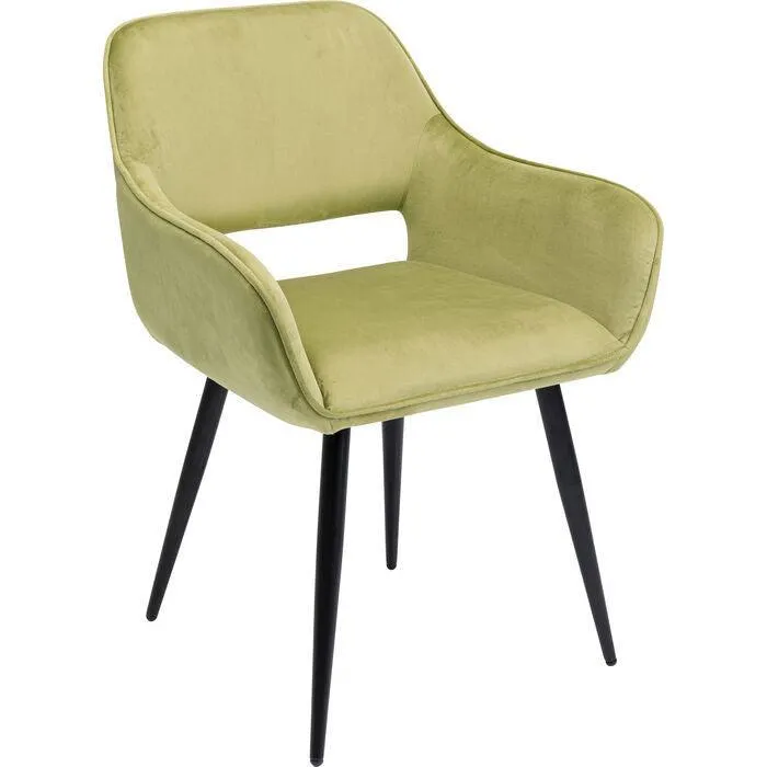San Francisco Velvet Chair with Armrest (2/Set)