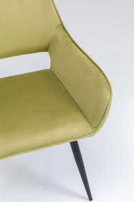 San Francisco Velvet Chair with Armrest (2/Set)