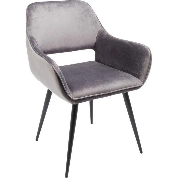 San Francisco Velvet Chair with Armrest (2/Set)