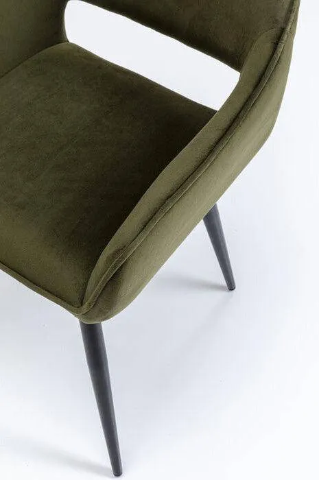 San Francisco Velvet Chair with Armrest (2/Set)