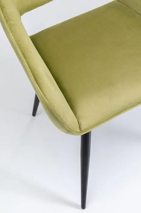 San Francisco Velvet Chair with Armrest (2/Set)