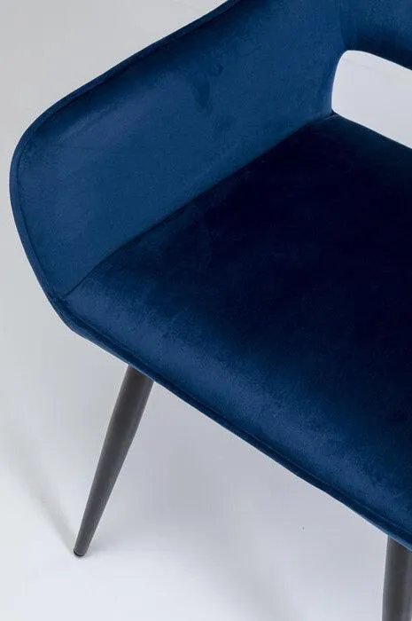 San Francisco Velvet Chair with Armrest (2/Set)