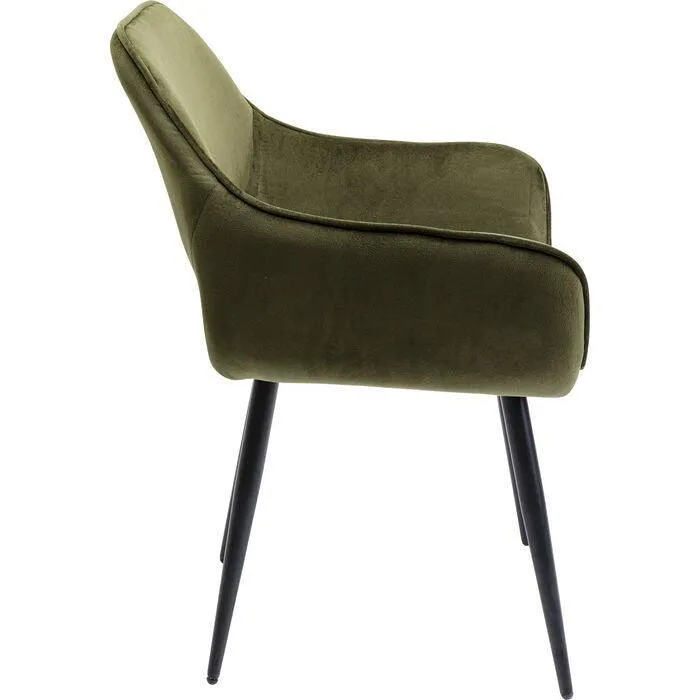 San Francisco Velvet Chair with Armrest (2/Set)