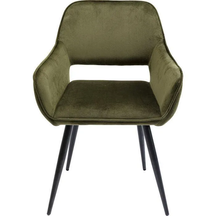San Francisco Velvet Chair with Armrest (2/Set)
