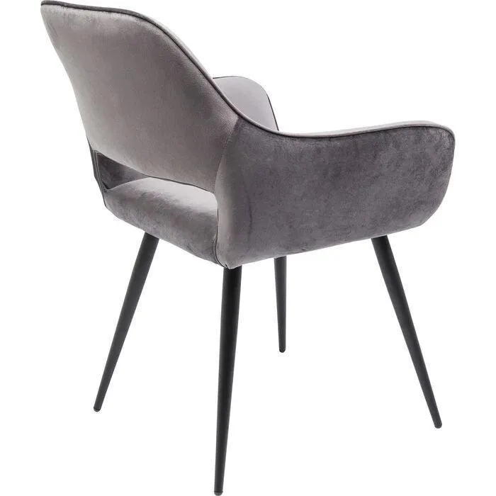 San Francisco Velvet Chair with Armrest (2/Set)
