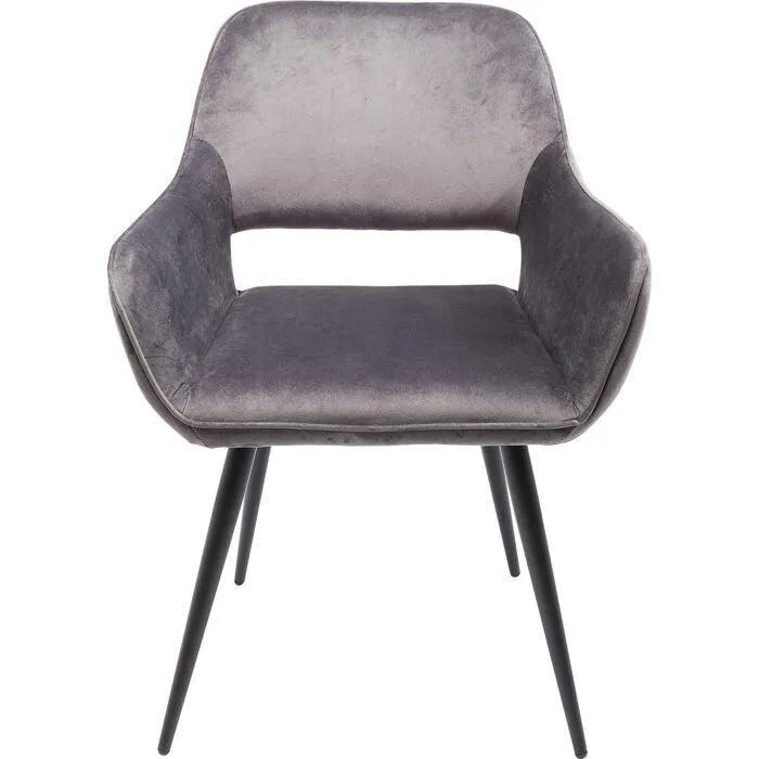 San Francisco Velvet Chair with Armrest (2/Set)