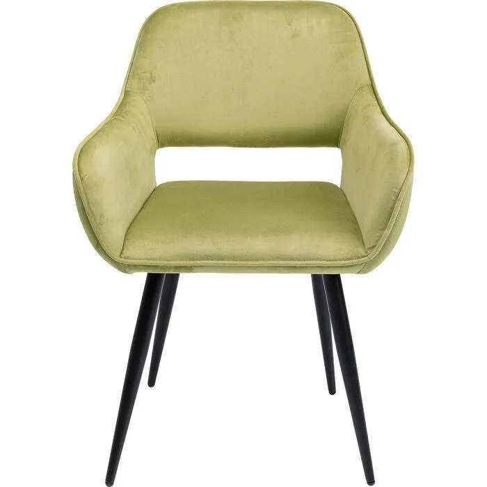San Francisco Velvet Chair with Armrest (2/Set)