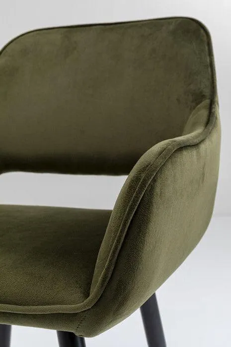 San Francisco Velvet Chair with Armrest (2/Set)
