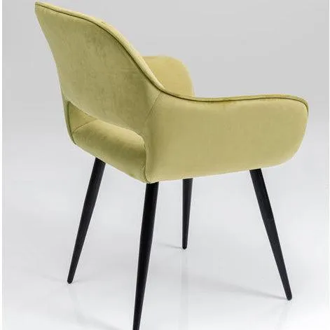 San Francisco Velvet Chair with Armrest (2/Set)