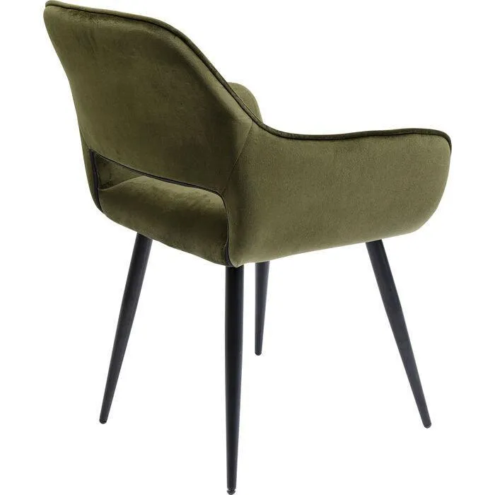 San Francisco Velvet Chair with Armrest (2/Set)