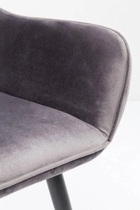 San Francisco Velvet Chair with Armrest (2/Set)