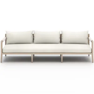Sherwood 93" Outdoor Sofa, Natural Ivory/Washed Brown
