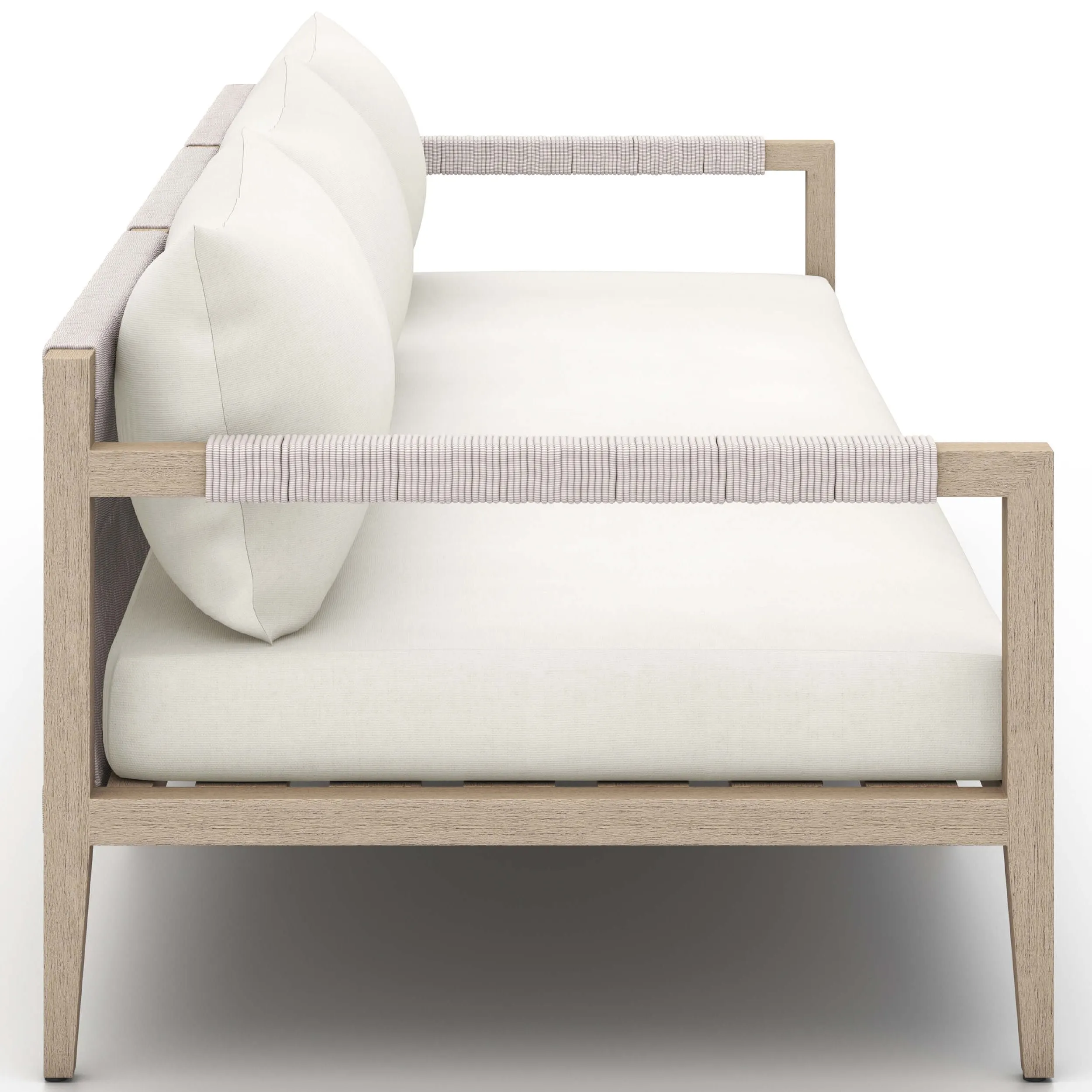 Sherwood 93" Outdoor Sofa, Natural Ivory/Washed Brown