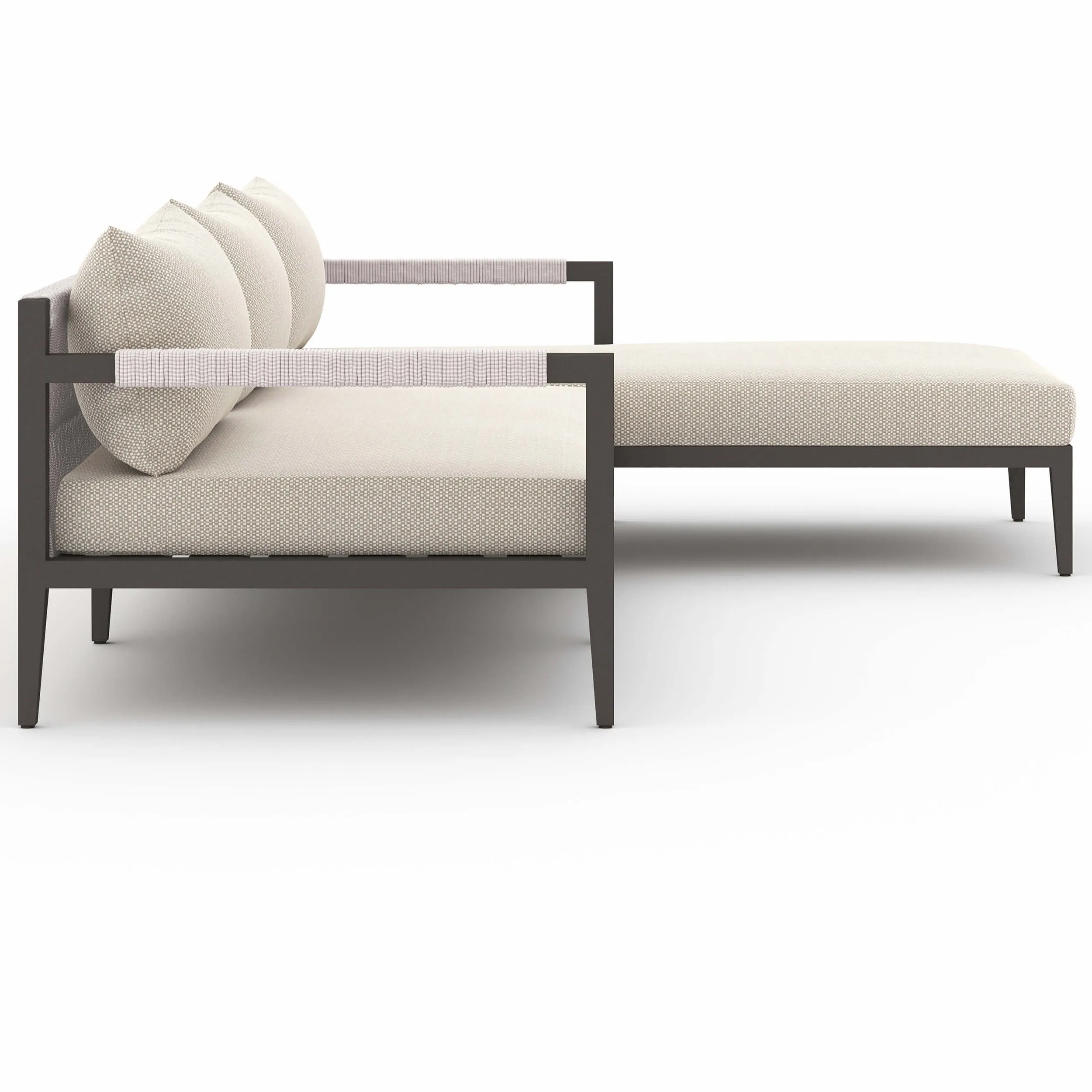 Sherwood Outdoor 2 Piece Sectional, Faye Sand/Bronze