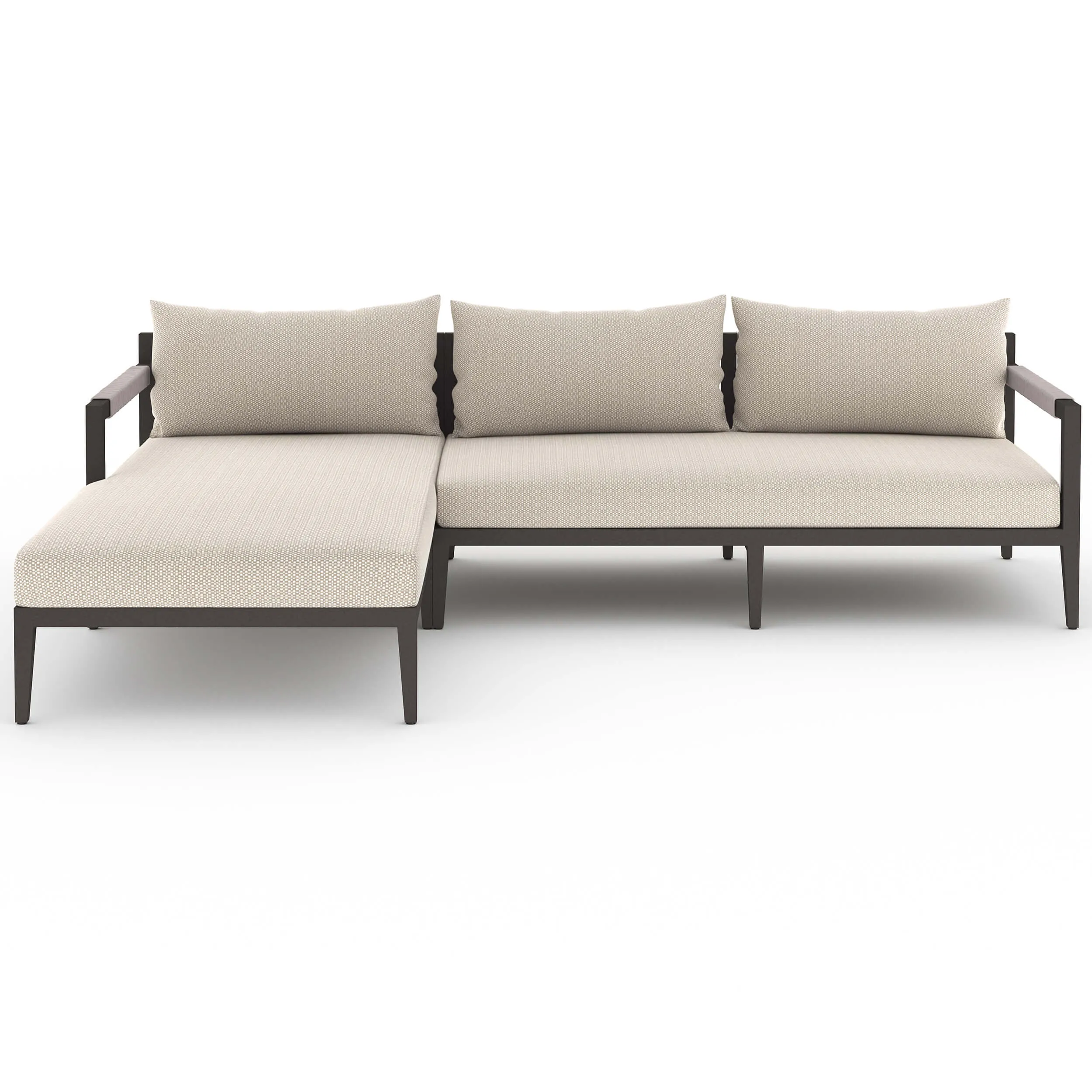Sherwood Outdoor 2 Piece Sectional, Faye Sand/Bronze