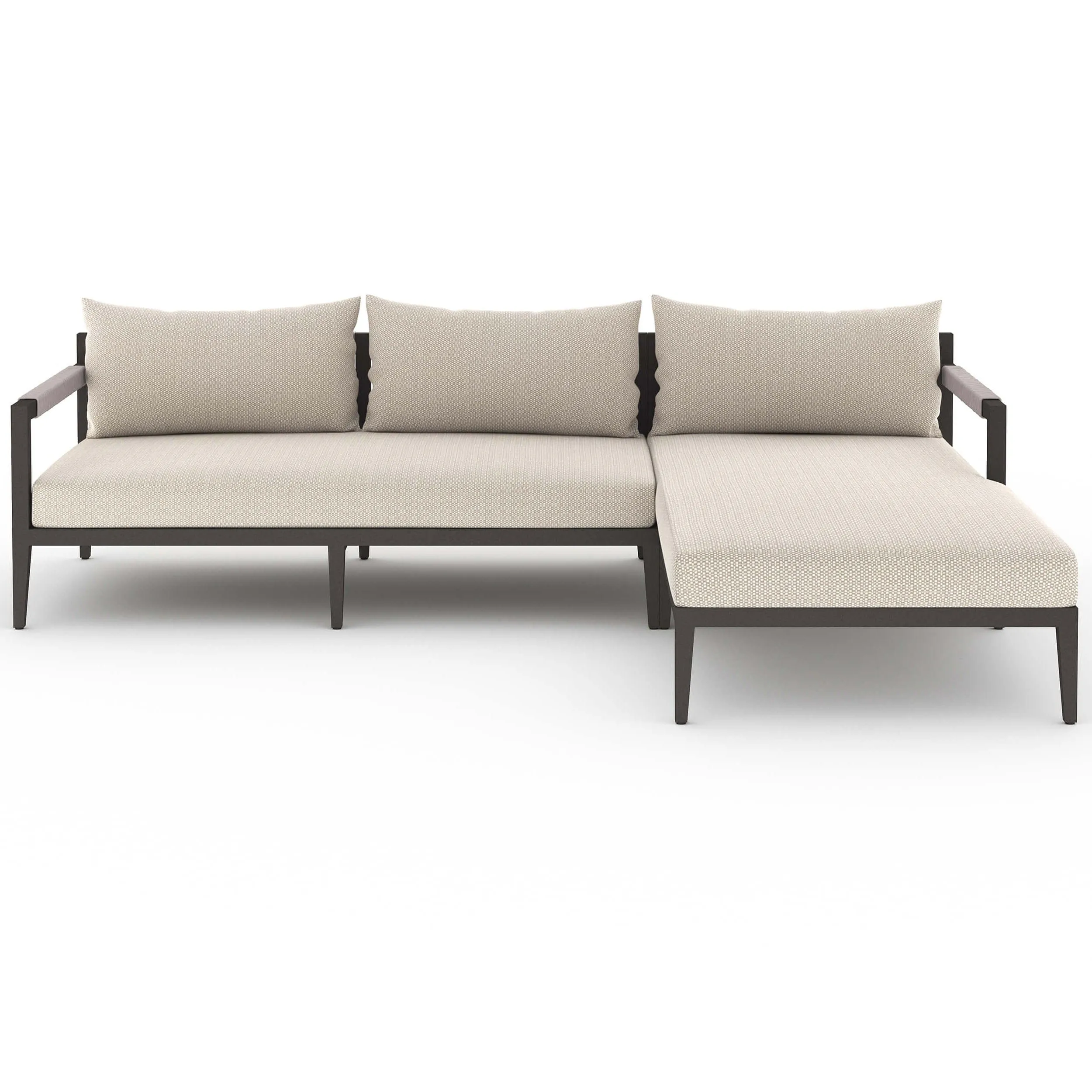 Sherwood Outdoor 2 Piece Sectional, Faye Sand/Bronze