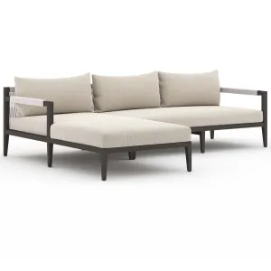 Sherwood Outdoor 2 Piece Sectional, Faye Sand/Bronze