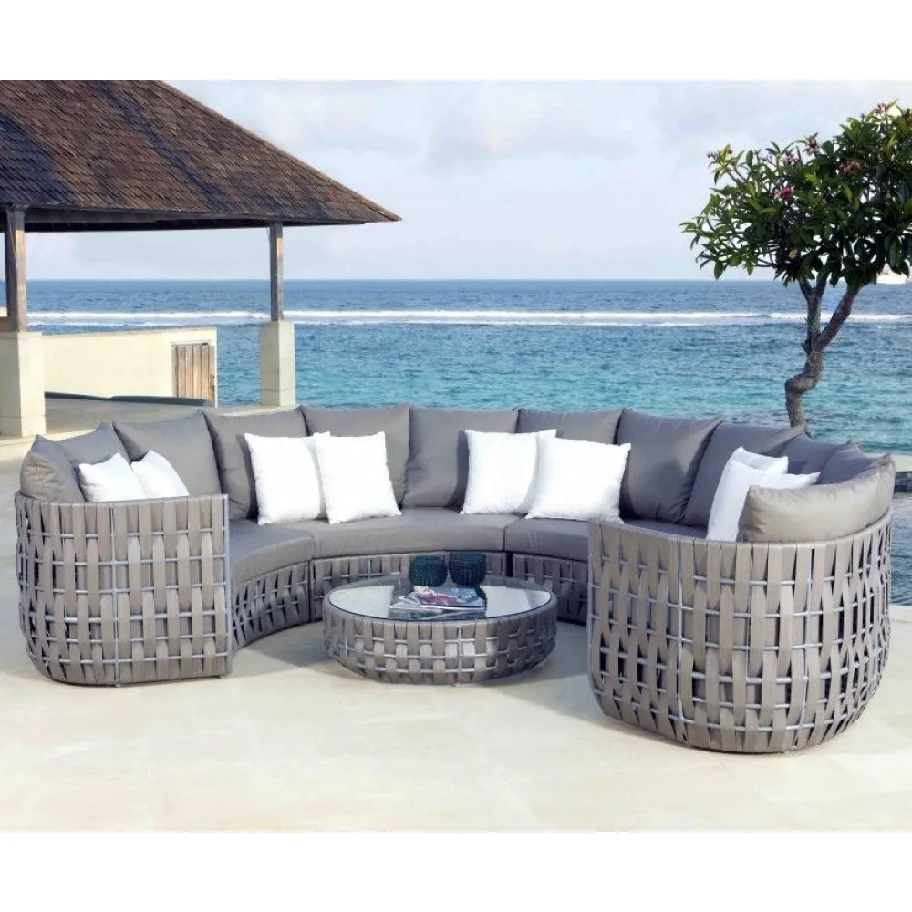 Skyline Design Strips Modular Curved Rattan Right Arm Seat