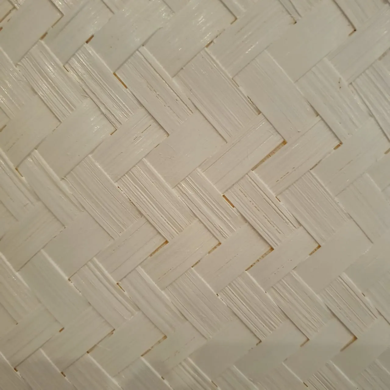 Tall White Bamboo Storage Basket Set